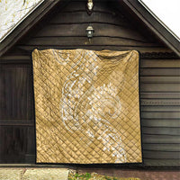 Yellow Polynesia Hammerhead Shark Tattoo With Plumeria Lei Quilt LT14 - Polynesian Pride
