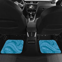 Blue Polynesia Hammerhead Shark Tattoo With Plumeria Lei Car Mats