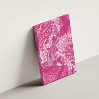 Pink Polynesia Hammerhead Shark Tattoo With Plumeria Lei Canvas Wall Art