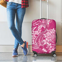 Pink Polynesia Hammerhead Shark Tattoo With Plumeria Lei Luggage Cover