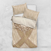 Mauri Ribaberiki Kiribati Bedding Set Cowrie Shells Lei Palm Leaf Weaving