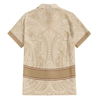 Mauri Ribaberiki Kiribati Family Matching Tank Maxi Dress and Hawaiian Shirt Cowrie Shells Lei Palm Leaf Weaving