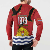 Mauri Kiribati Independence Day Button Sweatshirt 1979 Proud National Frigatebird