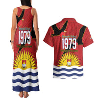 Mauri Kiribati Independence Day Couples Matching Tank Maxi Dress and Hawaiian Shirt 1979 Proud National Frigatebird