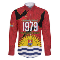 Mauri Kiribati Independence Day Family Matching Long Sleeve Bodycon Dress and Hawaiian Shirt 1979 Proud National Frigatebird