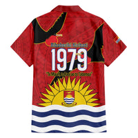 Mauri Kiribati Independence Day Family Matching Off The Shoulder Long Sleeve Dress and Hawaiian Shirt 1979 Proud National Frigatebird