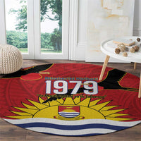 Mauri Kiribati Independence Day Round Carpet 1979 Proud National Frigatebird