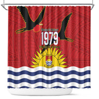 Mauri Kiribati Independence Day Shower Curtain 1979 Proud National Frigatebird