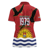 Mauri Kiribati Independence Day Women Polo Shirt 1979 Proud National Frigatebird