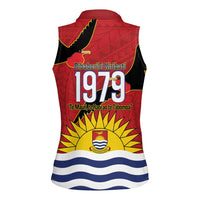 Mauri Kiribati Independence Day Women Sleeveless Polo Shirt 1979 Proud National Frigatebird