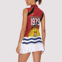 Mauri Kiribati Independence Day Women Sleeveless Polo Shirt 1979 Proud National Frigatebird