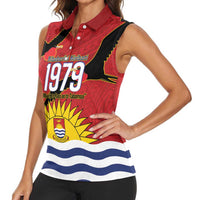 Mauri Kiribati Independence Day Women Sleeveless Polo Shirt 1979 Proud National Frigatebird