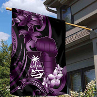 Purple Hafa Adai Guam Garden Flag Chamorro Latte Stone Hand With Plumeria