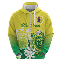 Cook Islands Independence Day Hoodie Kuki Airani Tiare Maori Polynesian Pattern - Green