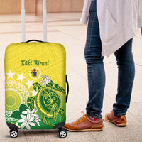 Cook Islands Independence Day Luggage Cover Kuki Airani Tiare Maori Polynesian Pattern - Green LT14 Green - Polynesian Pride