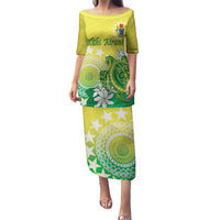 Cook Islands Independence Day Puletasi Kuki Airani Tiare Maori Polynesian Pattern - Green