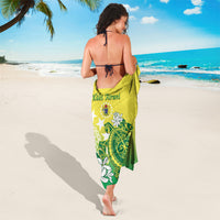 Cook Islands Independence Day Sarong Kuki Airani Tiare Maori Polynesian Pattern - Green LT14 - Polynesian Pride