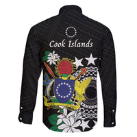 Cook Islands Independence Day Family Matching Tank Maxi Dress and Hawaiian Shirt Kuki Airani Tiare Maori Polynesian Pattern - Black