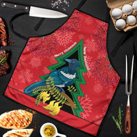 New Zealand Christmas In July Apron Kowhai Tui Bird With Pohutukawa - Red - Polynesian Pride
