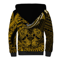 Polynesian Pride Gemini Zodiac Sherpa Hoodie Astrological Sign Tribal Plumeria Gold Galaxy LT14 - Polynesian Pride