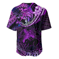 Polynesian Pride Sagittarius Zodiac Baseball Jersey Astrological Sign Tribal Plumeria Purple Galaxy LT14 - Polynesian Pride