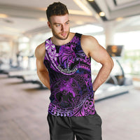 Polynesian Pride Sagittarius Zodiac Men Tank Top Astrological Sign Tribal Plumeria Purple Galaxy LT14 - Polynesian Pride