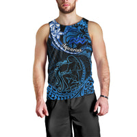 Polynesian Pride Aquarius Zodiac Men Tank Top Astrological Sign Tribal Plumeria Blue Galaxy LT14 - Polynesian Pride
