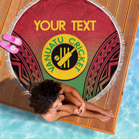 Custom Vanuatu Cricket Beach Blanket 2024 Polynesian Pattern Sporty Style