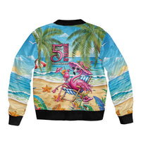 Flamingo Aloha Hawaii Bomber Jacket It's 5 O’Clock Somewhere Tropical Vibes - Polynesian Pride