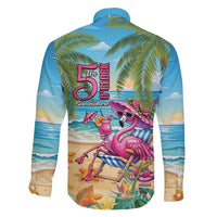 Flamingo Aloha Hawaii Family Matching Summer Maxi Dress and Hawaiian Shirt It's 5 O’Clock Somewhere Tropical Vibes - Polynesian Pride