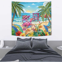 Flamingo Aloha Hawaii Tapestry It's 5 O’Clock Somewhere Tropical Vibes - Polynesian Pride