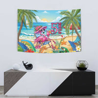 Flamingo Aloha Hawaii Tapestry It's 5 O’Clock Somewhere Tropical Vibes - Polynesian Pride