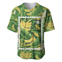 Aloha Hawaii Maia Baseball Jersey Hawaiian Banana Stylized Stamp LT14 Green - Polynesian Pride