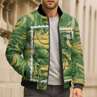 Aloha Hawaii Maia Bomber Puffer Jacket Hawaiian Banana Stylized Stamp LT14 - Polynesian Pride