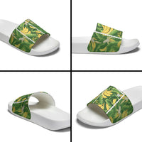 Aloha Hawaii Maia Slide Sandals Hawaiian Banana Stylized Stamp LT14 - Polynesian Pride