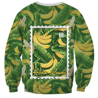 Aloha Hawaii Maia Sweatshirt Hawaiian Banana Stylized Stamp LT14 - Polynesian Pride