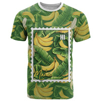 Aloha Hawaii Maia T Shirt Hawaiian Banana Stylized Stamp LT14 Green - Polynesian Pride