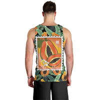 Aloha Hawaii Mikana Men Tank Top Hawaiian Papaya Stylized Stamp LT14 - Polynesian Pride
