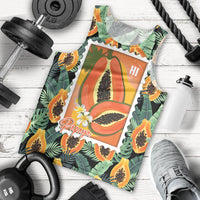 Aloha Hawaii Mikana Men Tank Top Hawaiian Papaya Stylized Stamp LT14 - Polynesian Pride