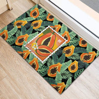 Aloha Hawaii Mikana Rubber Doormat Hawaiian Papaya Stylized Stamp LT14 - Polynesian Pride