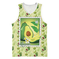Aloha Hawaii Avocado Basketball Jersey Hawaiian Fruit Stylized Stamp LT14 Unisex Green - Polynesian Pride