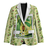 Aloha Hawaii Avocado Blazer Hawaiian Fruit Stylized Stamp LT14 Unisex Green - Polynesian Pride