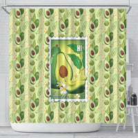 Aloha Hawaii Avocado Shower Curtain Hawaiian Fruit Stylized Stamp LT14 - Polynesian Pride
