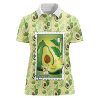 Aloha Hawaii Avocado Women Polo Shirt Hawaiian Fruit Stylized Stamp LT14 Female Green - Polynesian Pride