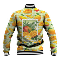 Aloha Hawaii Manako Palaka Motifs Baseball Jacket Hawaiian Mango Stylized Stamp LT14 - Polynesian Pride