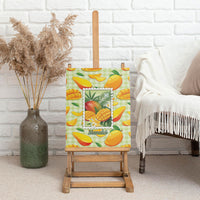 Aloha Hawaii Manako Palaka Motifs Canvas Wall Art Hawaiian Mango Stylized Stamp LT14 - Polynesian Pride