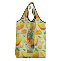Aloha Hawaii Manako Palaka Motifs Grocery Bag Hawaiian Mango Stylized Stamp LT14 - Polynesian Pride