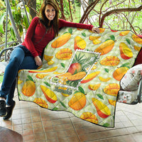 Aloha Hawaii Manako Palaka Motifs Quilt Hawaiian Mango Stylized Stamp LT14 - Polynesian Pride