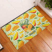 Aloha Hawaii Manako Palaka Motifs Rubber Doormat Hawaiian Mango Stylized Stamp LT14 - Polynesian Pride