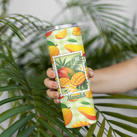 Aloha Hawaii Manako Palaka Motifs Skinny Tumbler Hawaiian Mango Stylized Stamp LT14 - Polynesian Pride